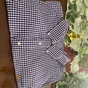 U.S. Polo Assn. Purple and White Checkered Shirt